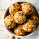 3 Vegan High Protein Snacks That Build Muscle Fast and Clean 27 Close-up of oat-based vegan protein energy balls in a bowl