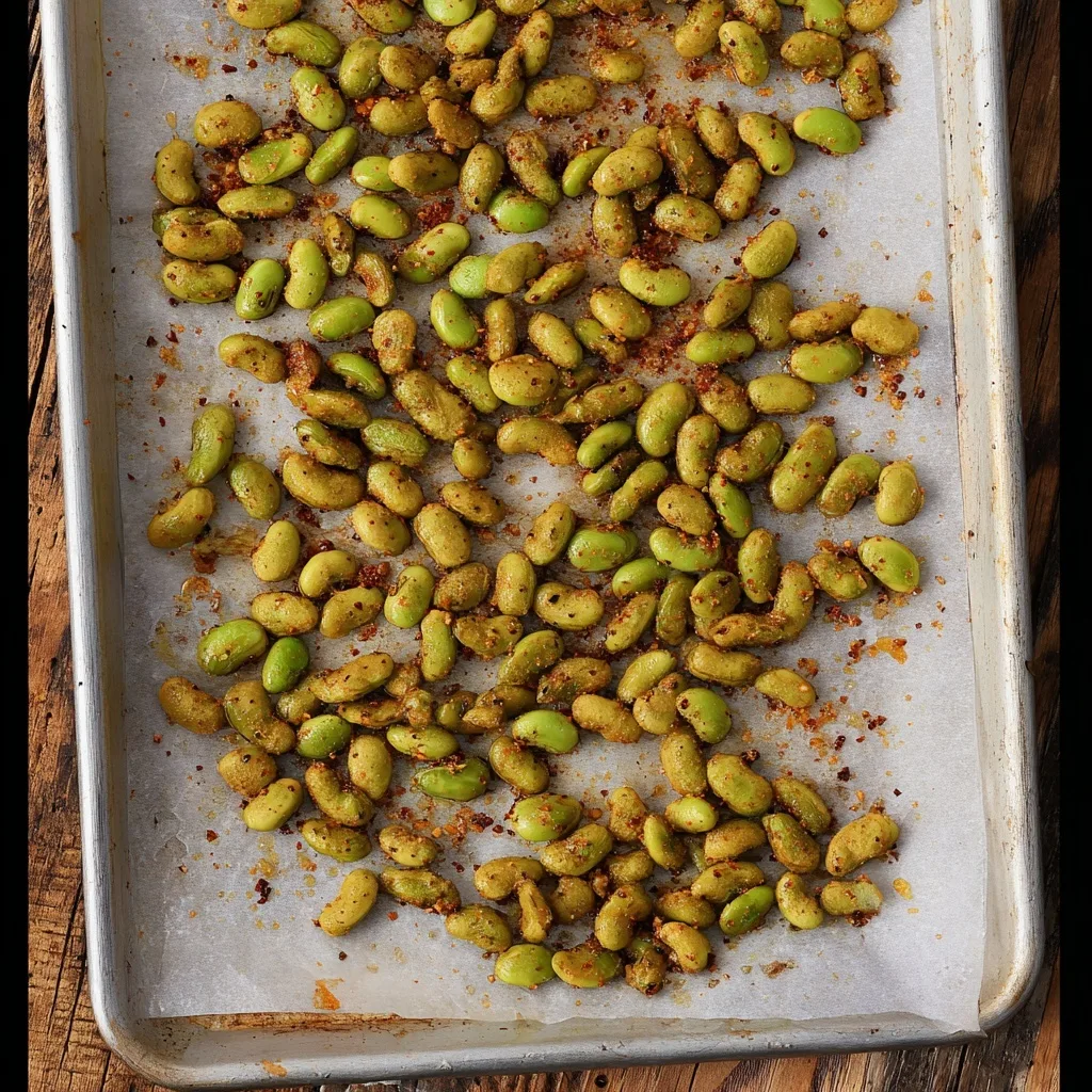 3 Vegan High Protein Snacks That Build Muscle Fast and Clean 23 roasted edamame baking sheet Top choice recipes