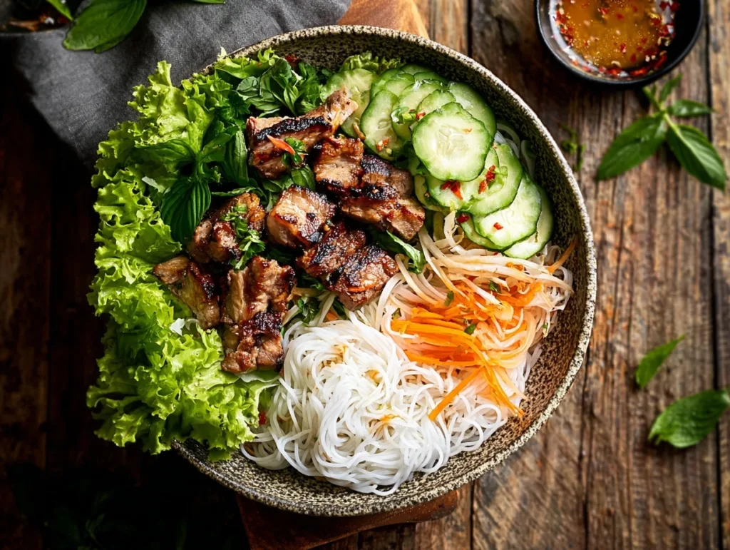 How to Cook Vermicelli Noodles for Rice Paper Rolls 11 Vietnamese vermicelli noodle bowl with grilled pork and vegetables