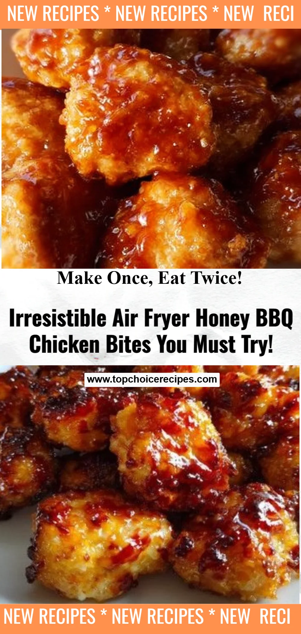 Air Fryer Honey BBQ Chicken Bites