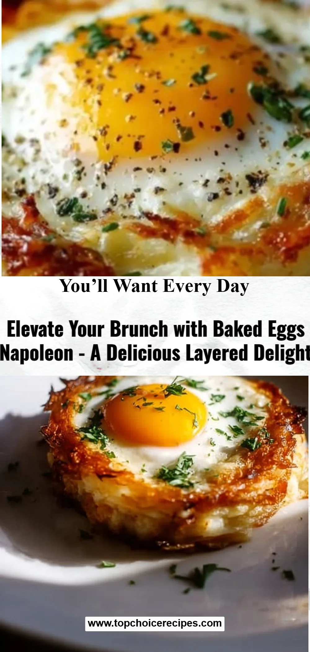 Baked Eggs Napoleon 6 Baked Eggs Napoleon