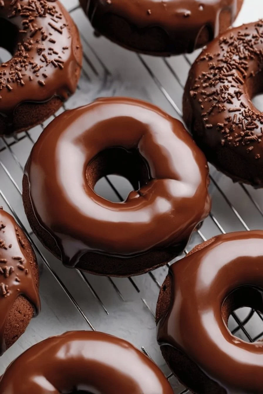 Baked Chocolate Protein Donuts