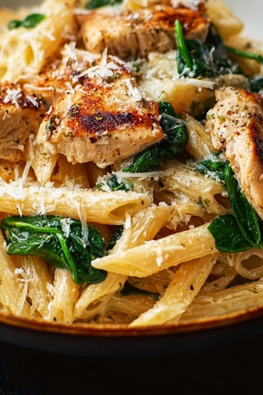 Healthy Garlic Parmesan Chicken Pasta