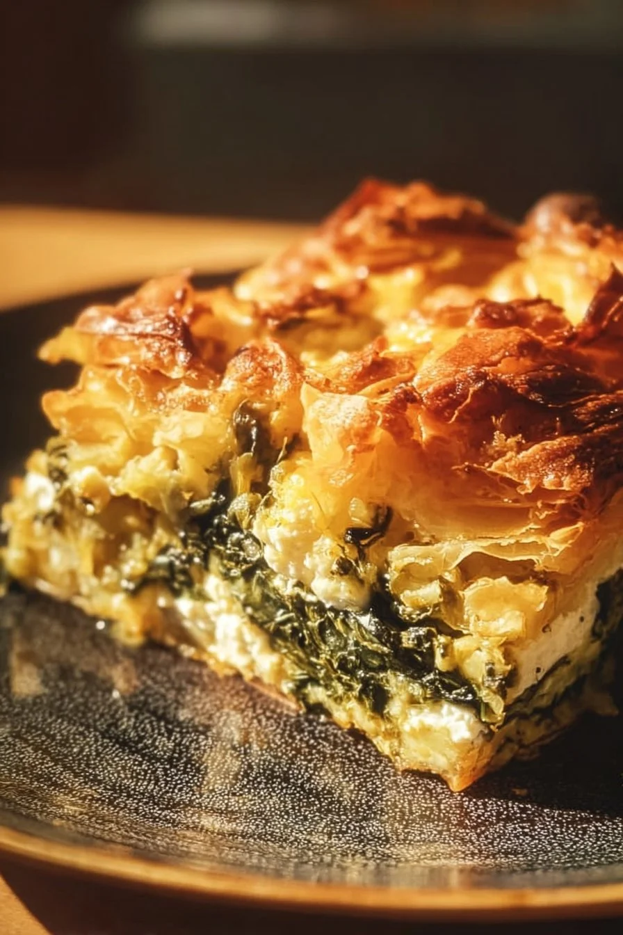Croissant Strata with Spinach, Feta, and Gruyère
