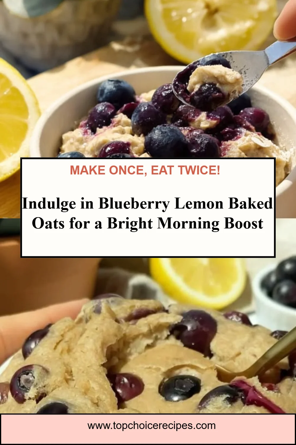 Blueberry Lemon Baked Oats