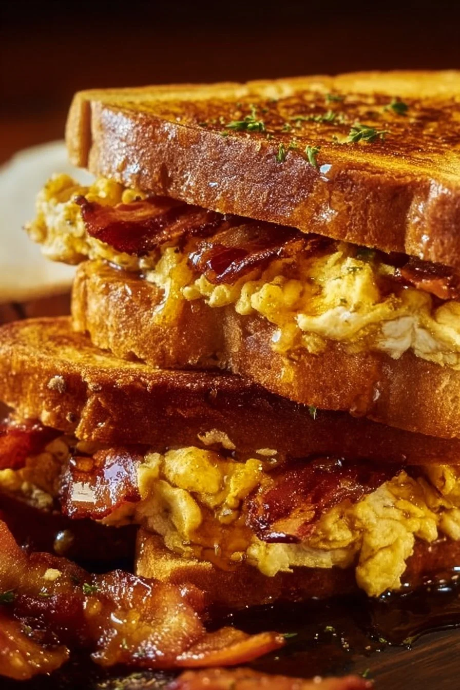 Bourbon Maple Bacon Stuffed Toast