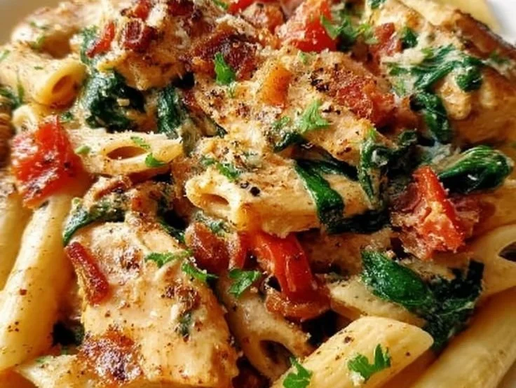 Chicken Penne Pasta with Bacon