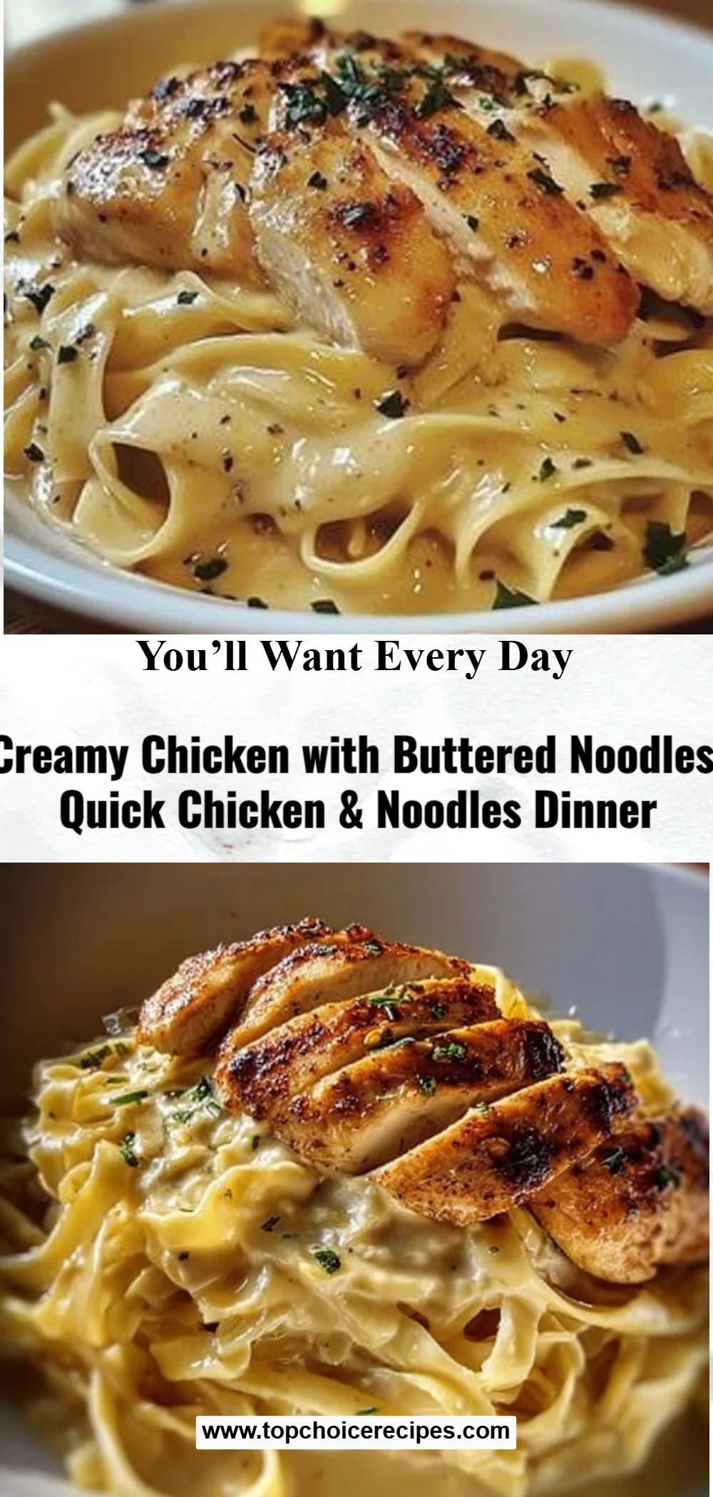 Chicken with Buttered Noodles