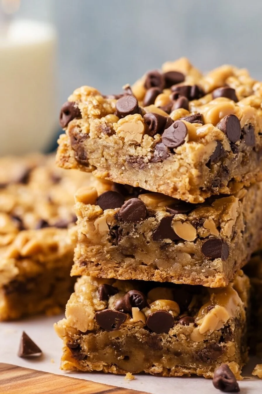 Chocolate Chip Peanut Butter Oatmeal Bars 6 Chocolate Chip Peanut Butter Oatmeal Bars