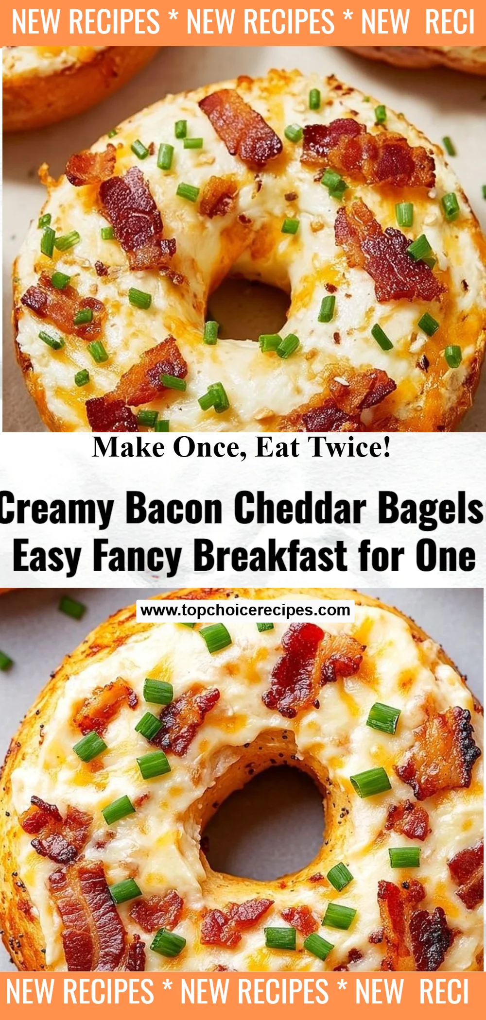 Creamy Bacon Cheddar Bagels