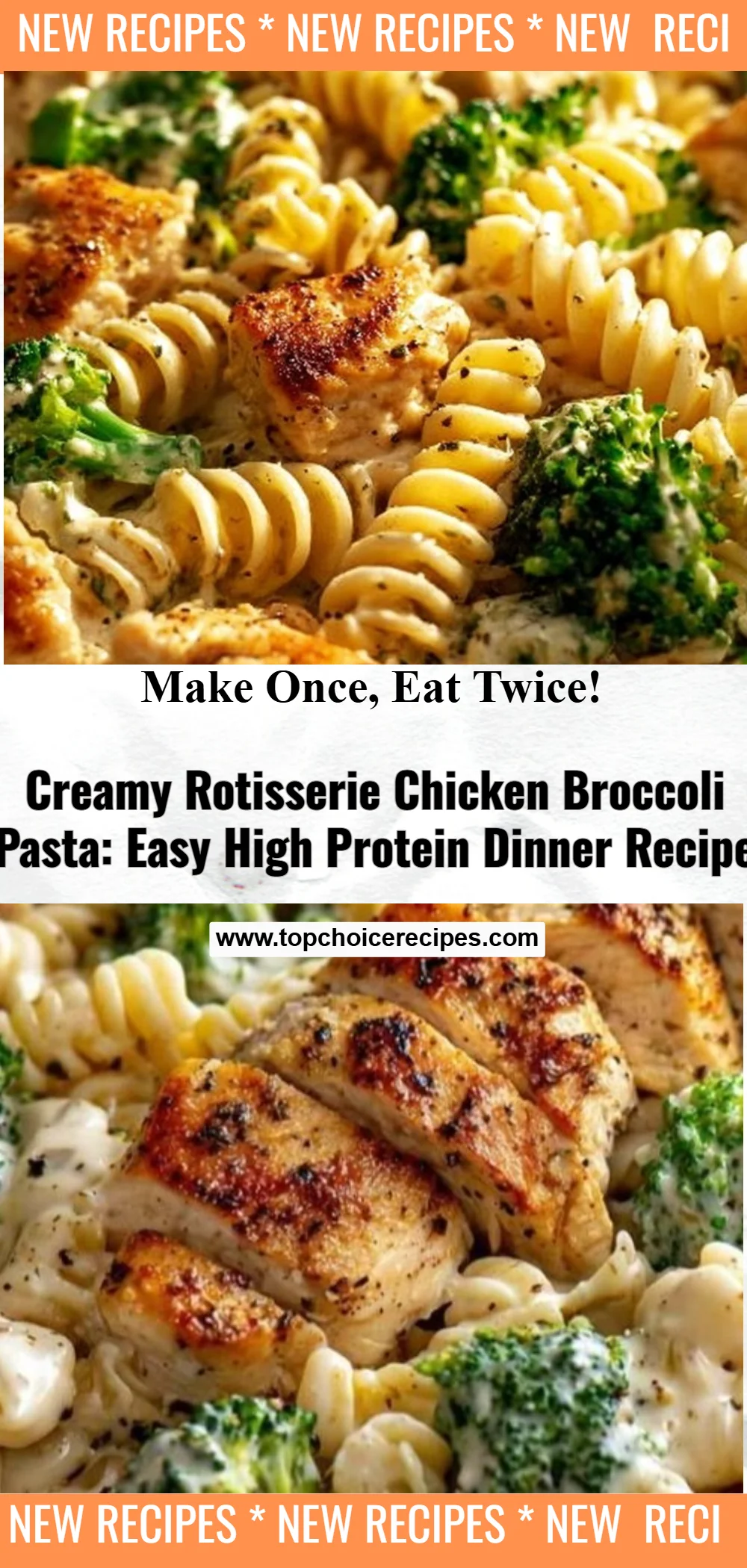 Creamy Rotisserie Chicken Broccoli Pasta