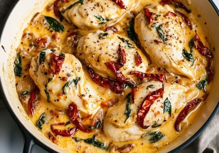 Creamy Tuscan Garlic Chicken Skillet