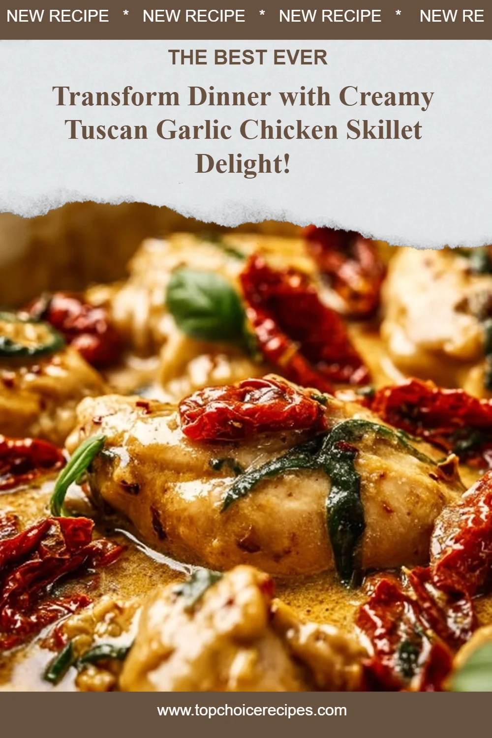 Creamy Tuscan Garlic Chicken Skillet