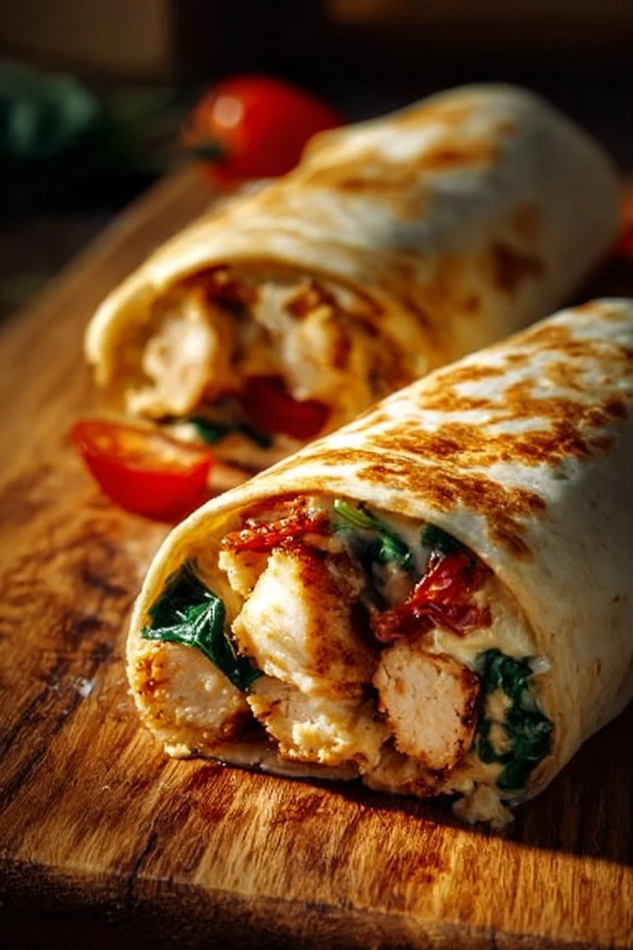 Crispy Air Fryer Chicken & Mozzarella Wraps 6 Crispy Air Fryer Chicken & Mozzarella Wraps
