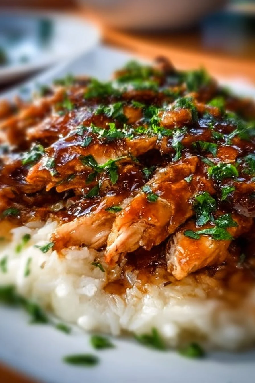 Dump & Go Crockpot Teriyaki Chicken 4 Crockpot teriyaki chicken dish served in a bowl with vegetables