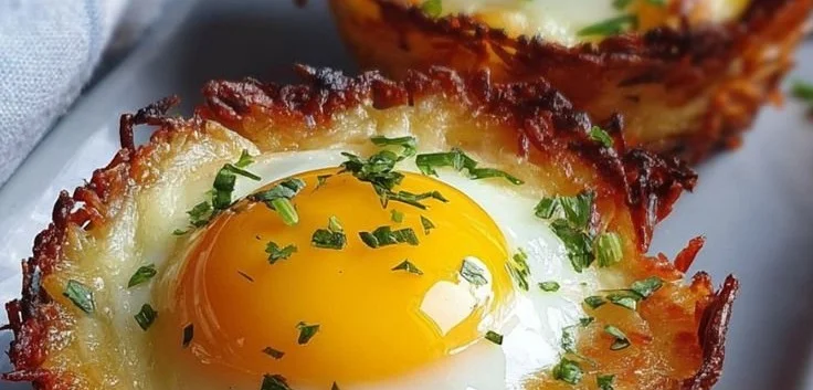 Eggs in Crispy Hash Brown Baskets 8 Eggs in Crispy Hash Brown Baskets