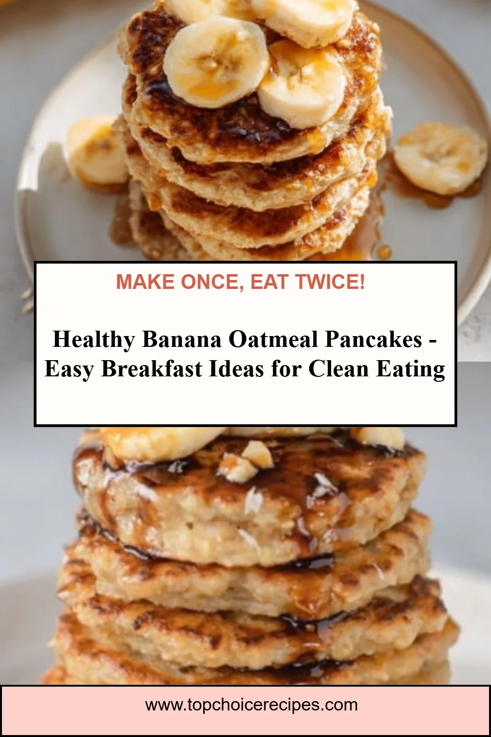 Healthy Banana Oatmeal Pancakes 2 Healthy Banana Oatmeal Pancakes
