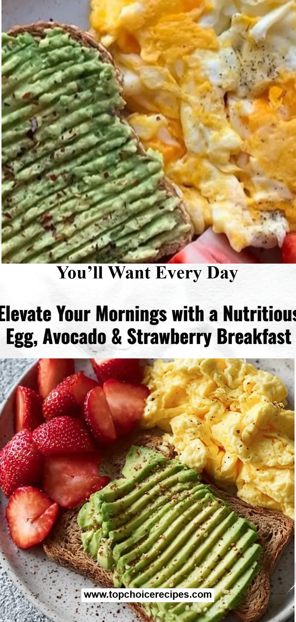 Healthy Breakfast with Eggs, Avocado, and Strawberries 5 Healthy Breakfast with Eggs, Avocado, and Strawberries