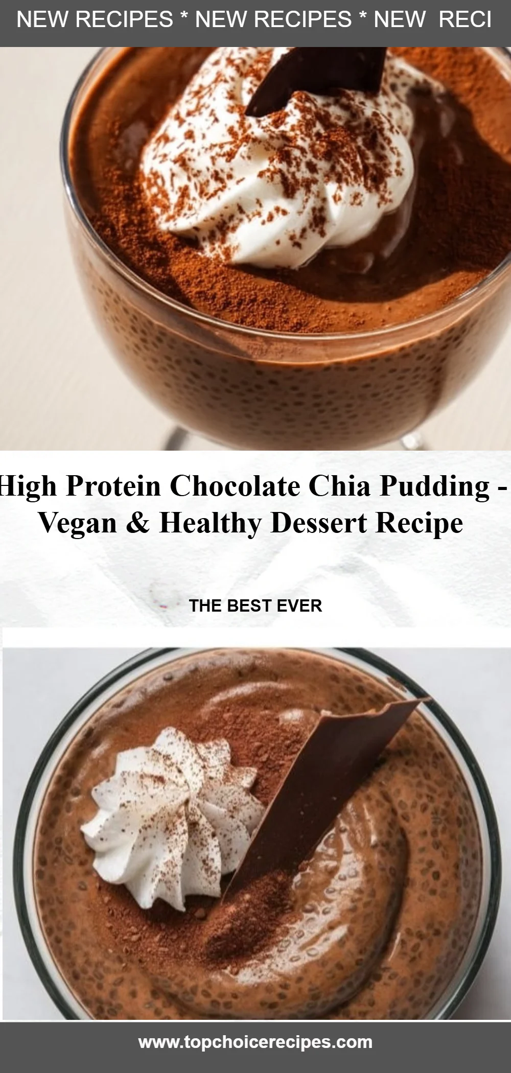 High Protein Chocolate Chia Seed Pudding