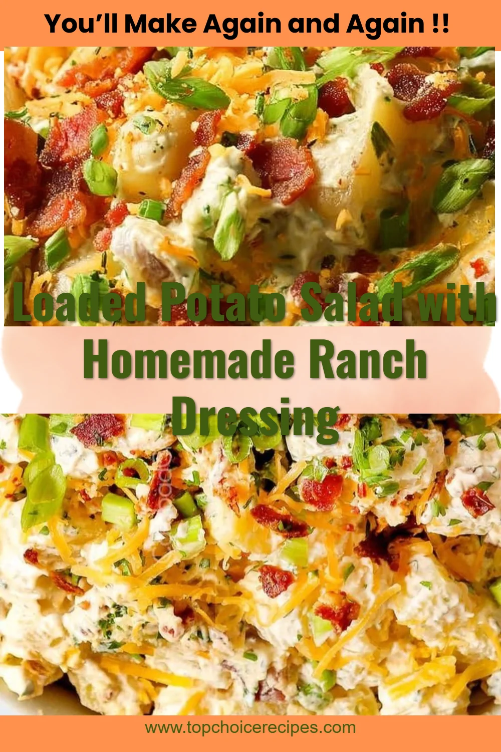 Loaded Potato Salad with Homemade Ranch Dressing