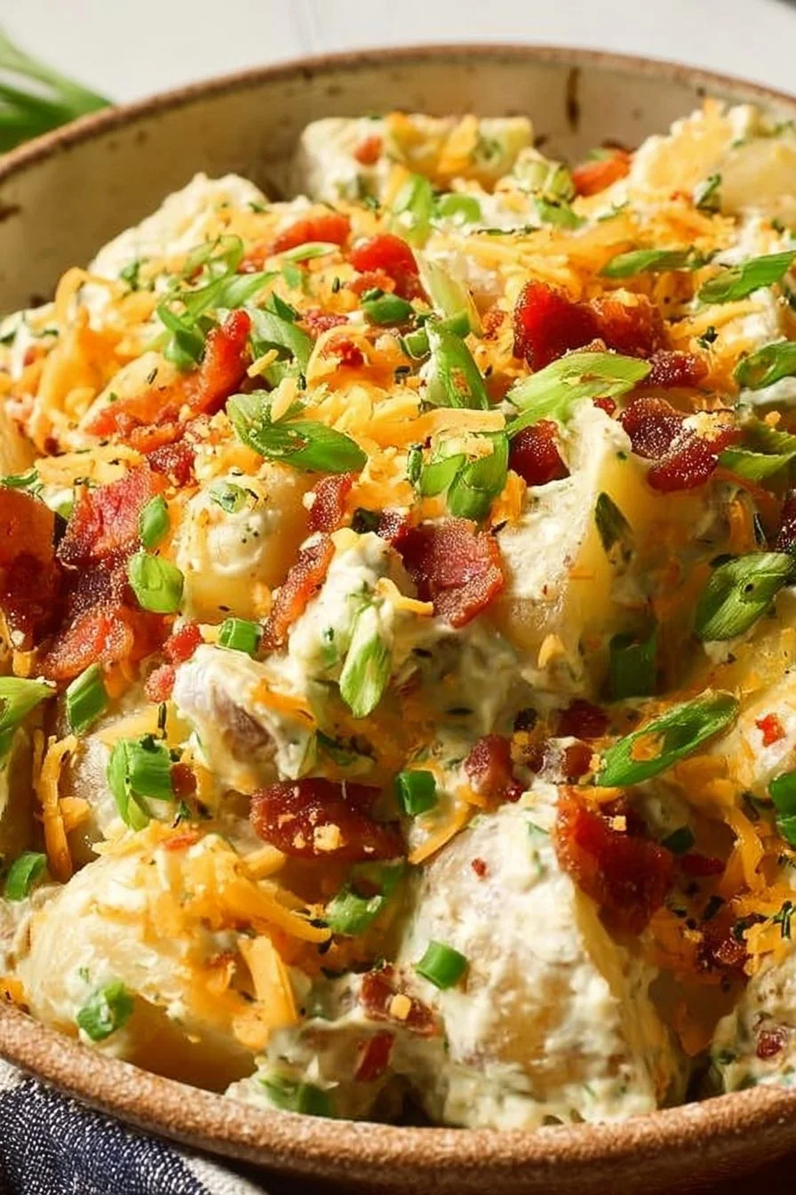 Loaded Potato Salad with Homemade Ranch Dressing 8 Loaded Potato Salad with Homemade Ranch Dressing