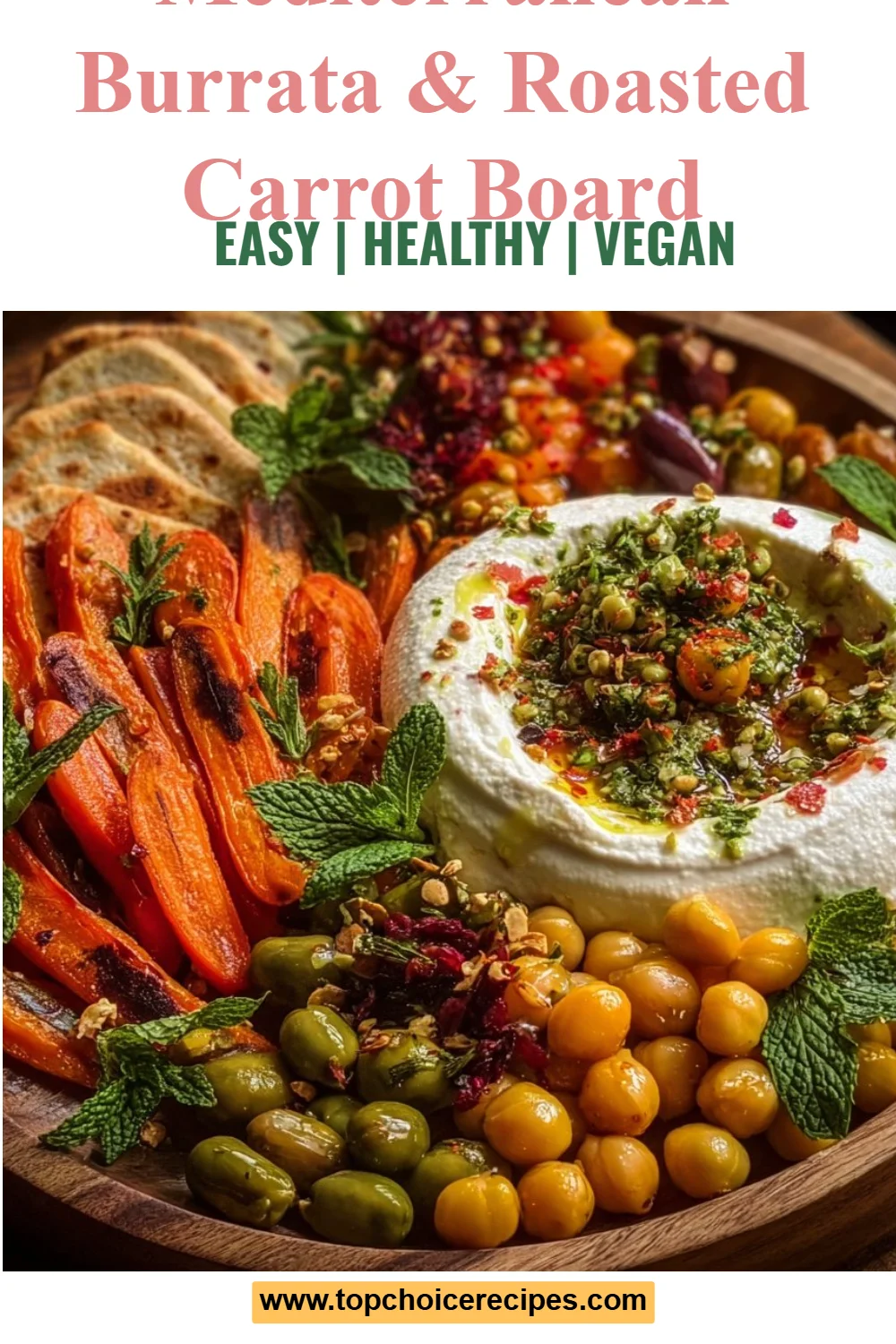 Mediterranean Burrata & Roasted Carrot Board