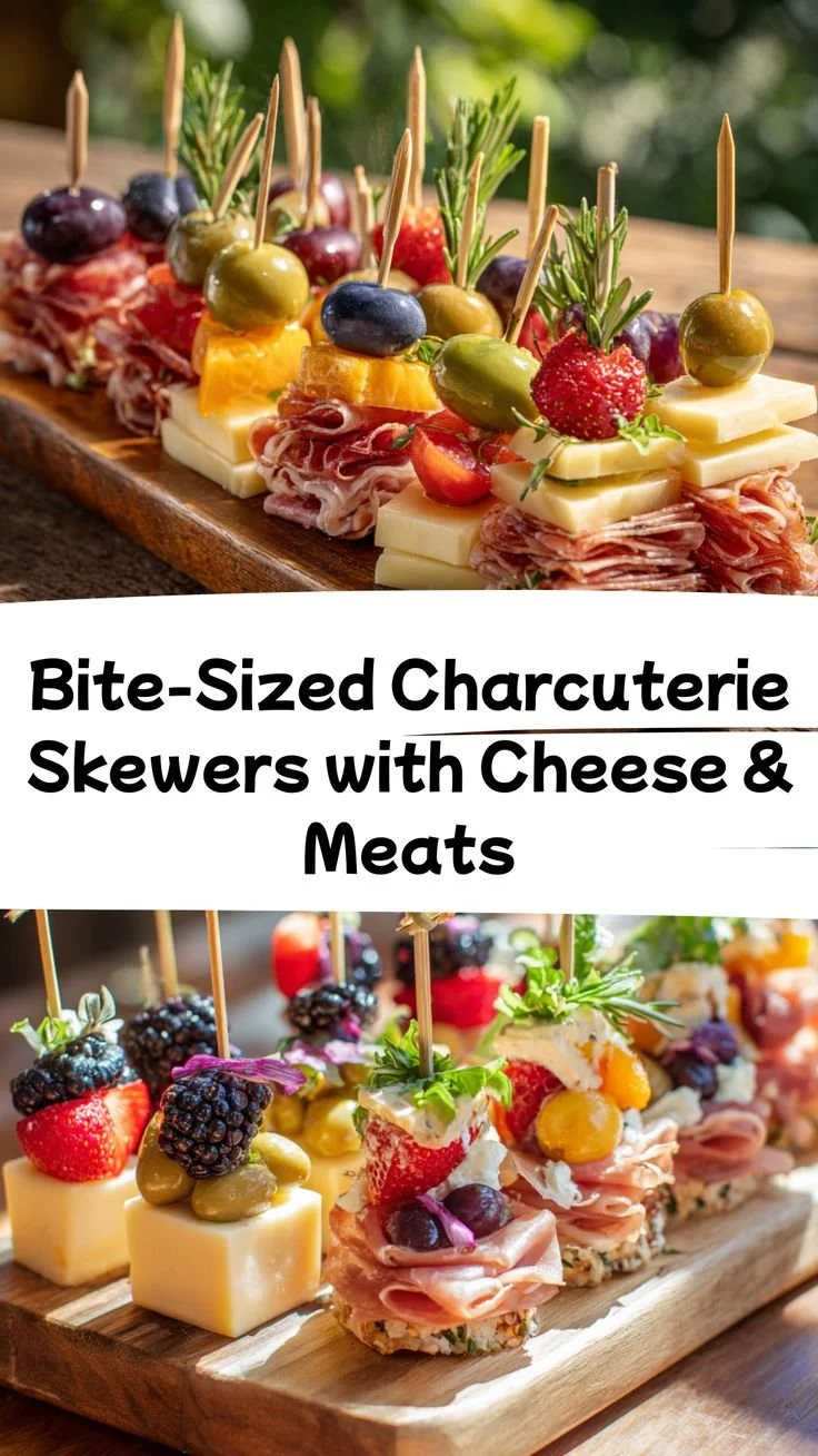 Mini Charcuterie Skewers – Easy No-Cook Party Appetizer
