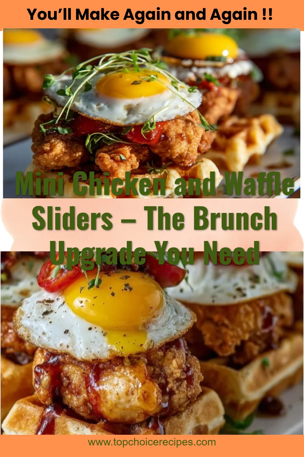 Mini Chicken and Waffle Sliders – The Brunch Upgrade You Need 6 Mini Chicken and Waffle Sliders – The Brunch Upgrade You Need