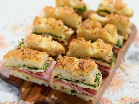 Mini Focaccia Italian Sandwiches & Lambrusco