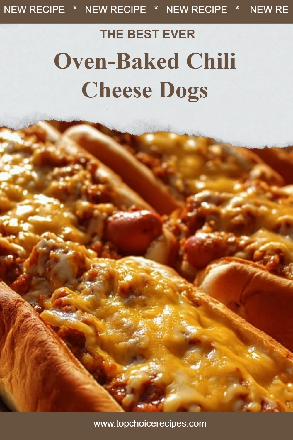 Oven-Baked Chili Cheese Dogs 6 Oven-Baked Chili Cheese Dogs
