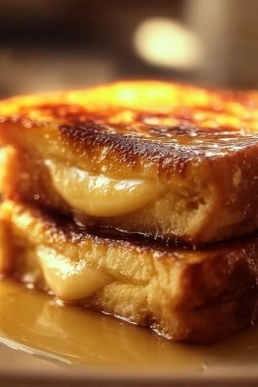 Delicious Overnight Crème Brûlée French Toast ready to serve for breakfast