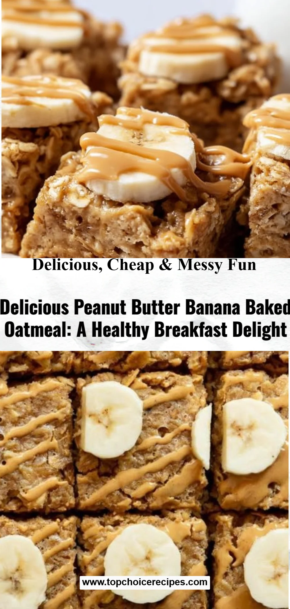 Peanut Butter Banana Baked Oatmeal