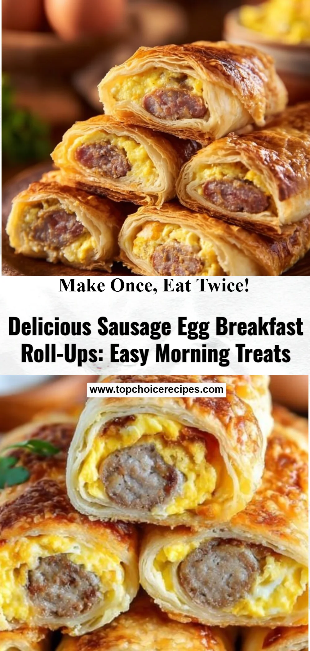 Sausage Egg Breakfast Roll-Ups
