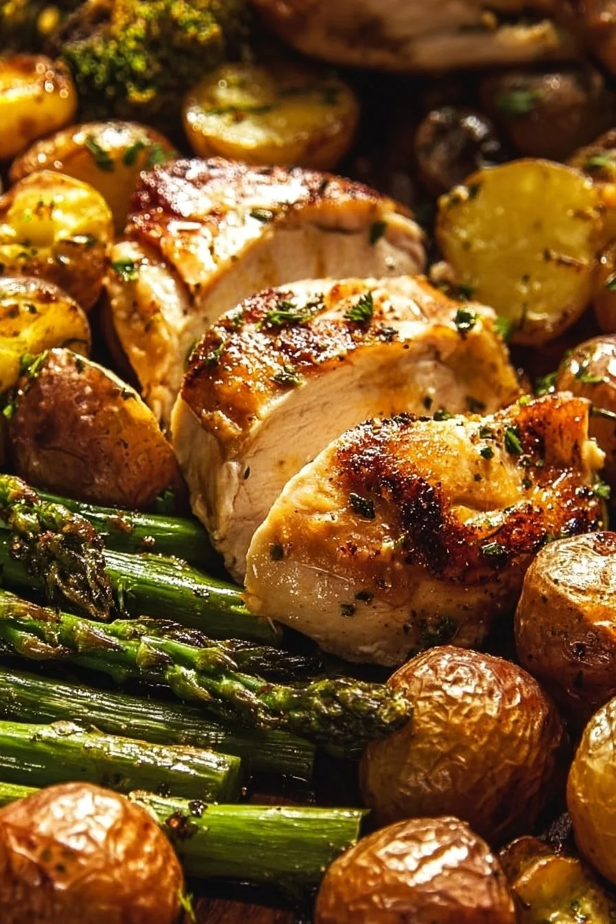 Sheet-Pan Garlic Butter Chicken and Veggies 8 Sheet-Pan Garlic Butter Chicken and Veggies