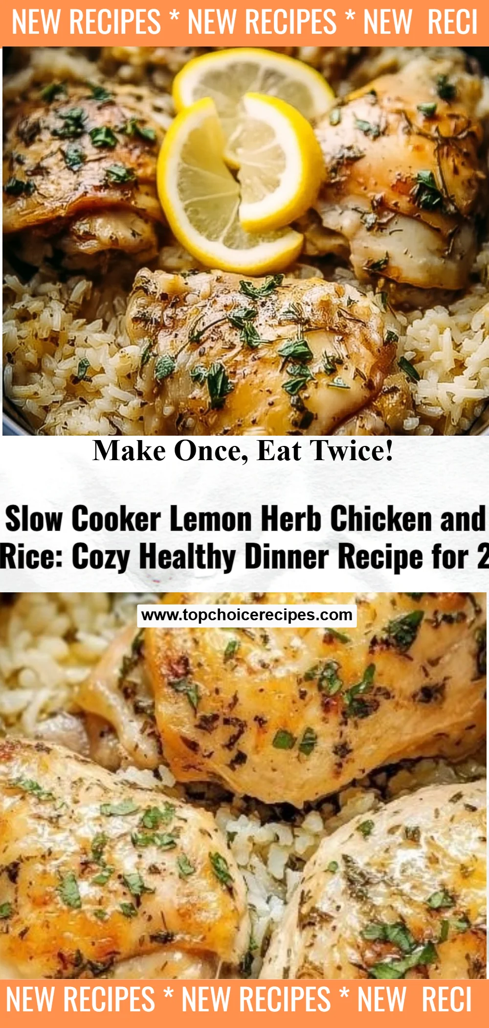 Slow Cooker Lemon Herb Chicken and Rice 5 Slow Cooker Lemon Herb Chicken and Rice