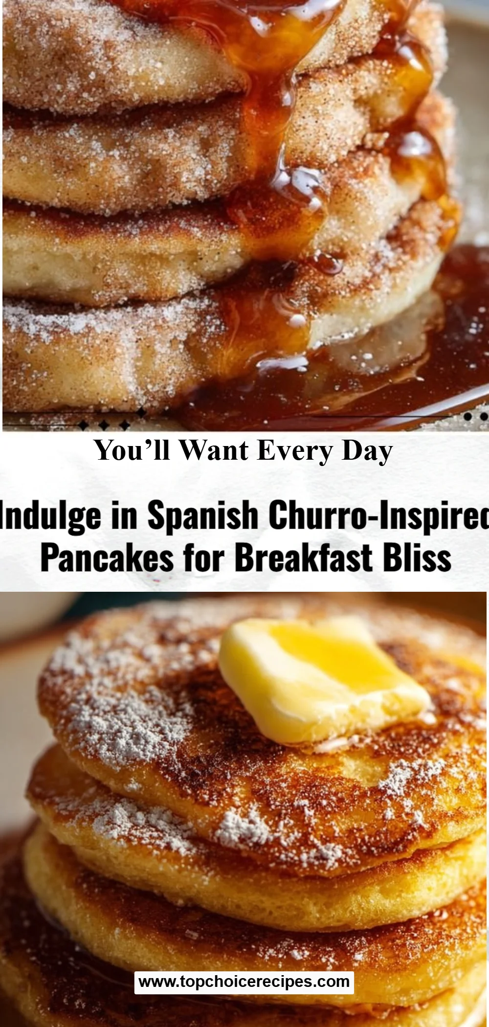 Spanish Churro-Inspired Pancakes