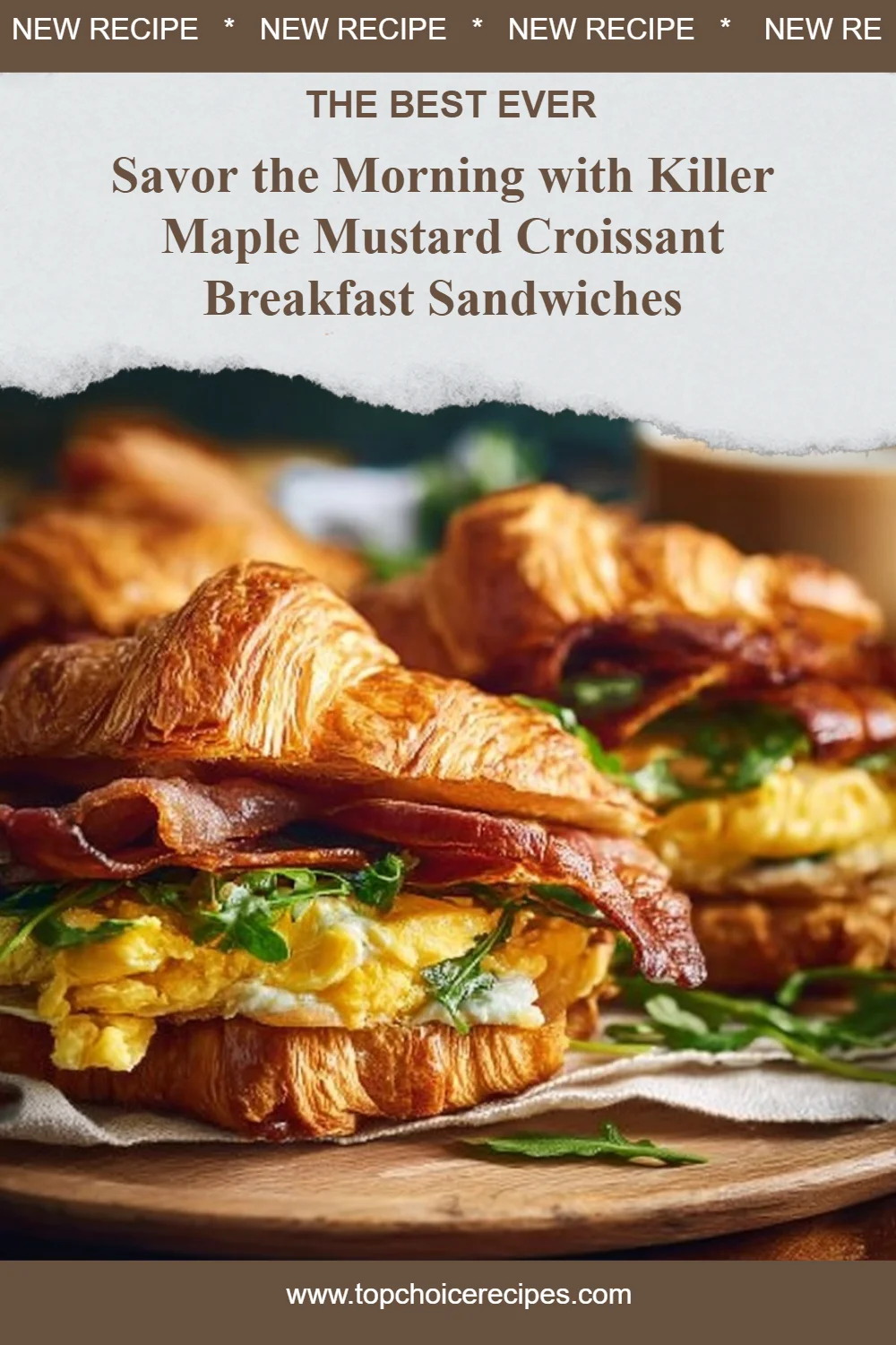 Ultimate Killer Maple Mustard Croissant Breakfast Sandwiches