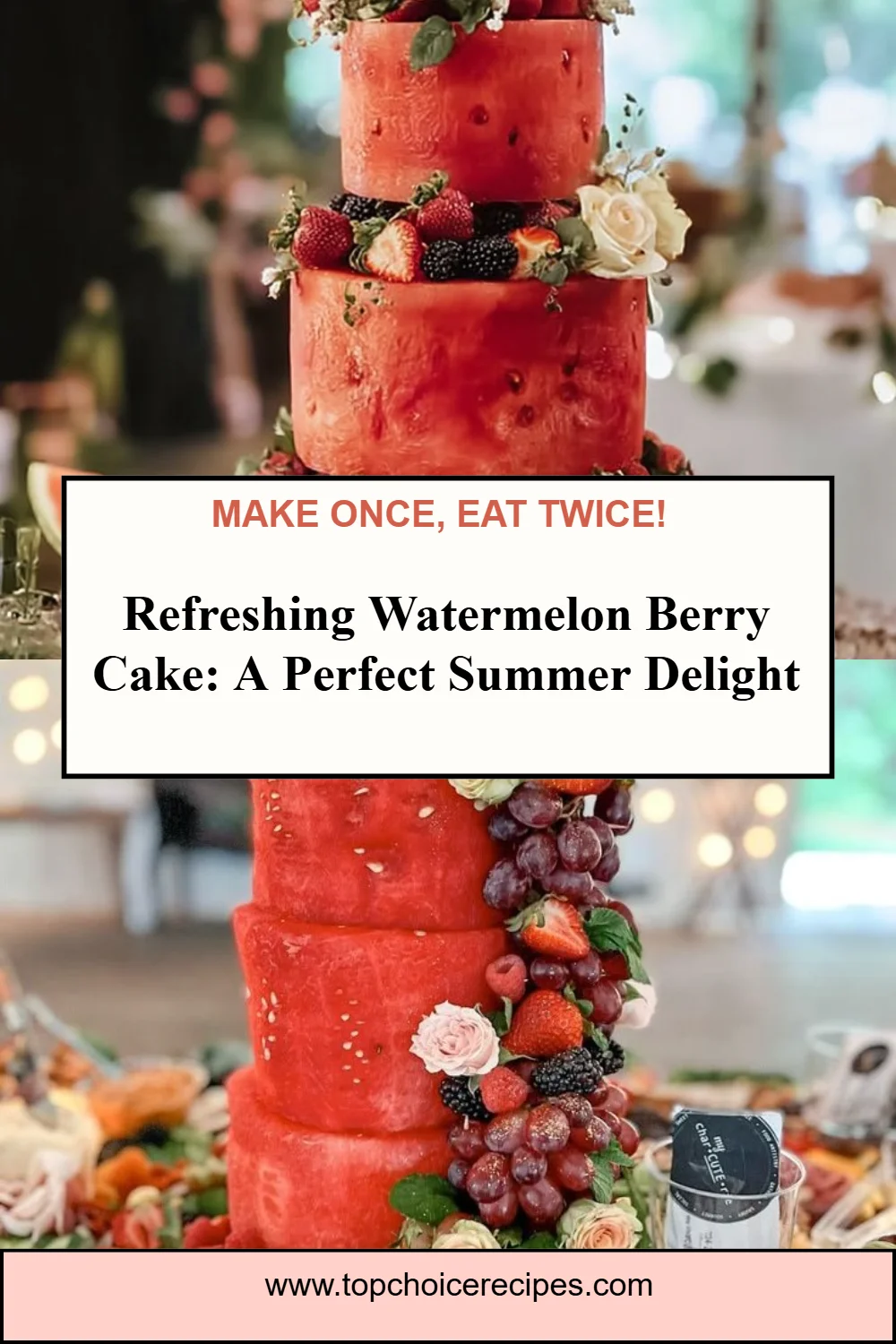 Watermelon Berry Cake