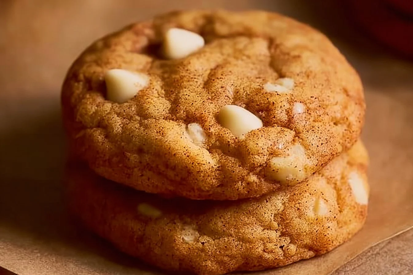 Delicious fresh-baked Apple Cinnamon Cookies with apples and cinnamon