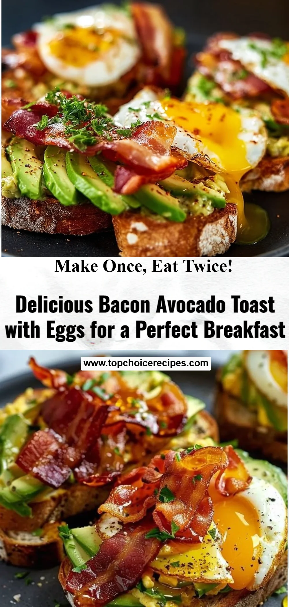 Avocado Bacon and Egg Toasts 6 Avocado Bacon and Egg Toasts
