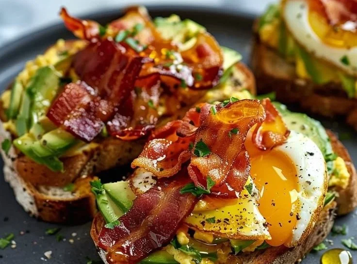 Avocado Bacon and Egg Toasts 8 Avocado Bacon and Egg Toasts