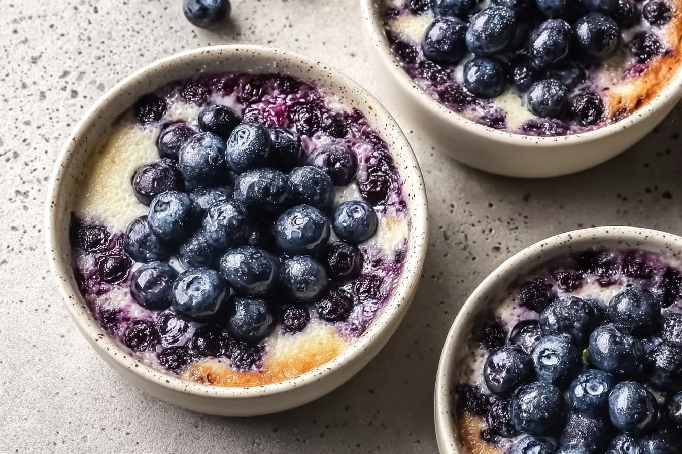 Baked Blueberry Cottage Cheese Bowls 6 Baked Blueberry Cottage Cheese Bowls