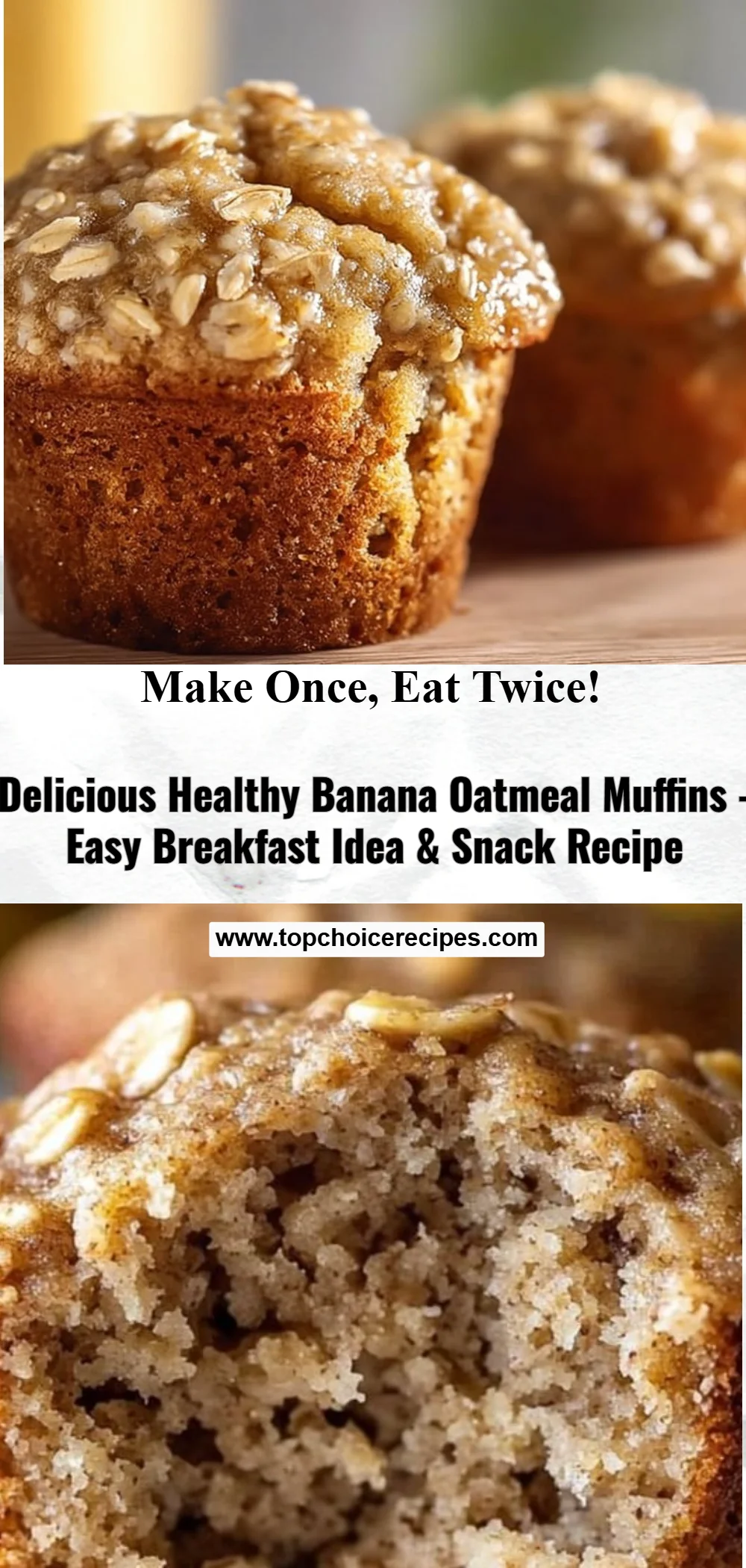 Banana Oatmeal Muffins 5 Banana Oatmeal Muffins