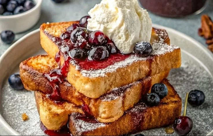 Brioche French Toast with Blueberry Compote 5 Brioche French Toast with Blueberry Compote