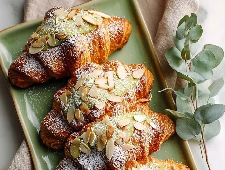 Buttery Matcha Croissants 8 Buttery Matcha Croissants