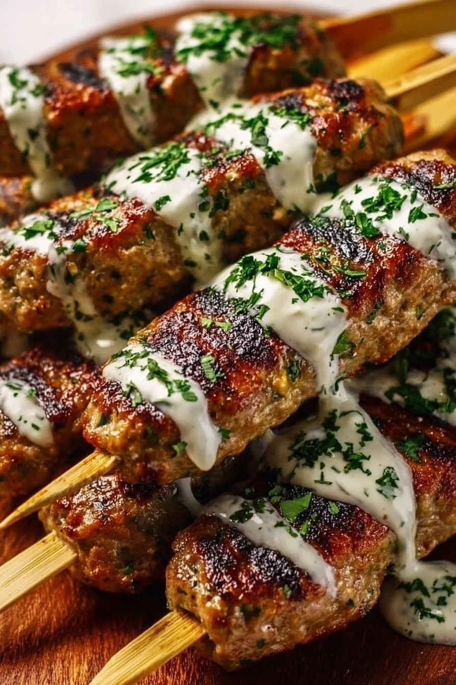 Chicken Kofta with Garlic Yogurt Sauce 5 Chicken Kofta with Garlic Yogurt Sauce