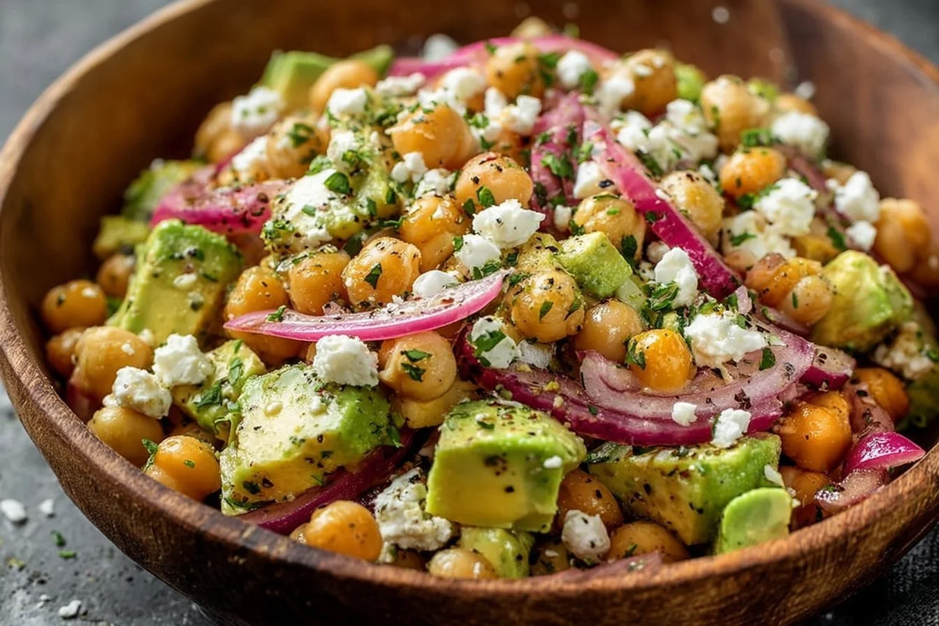 Chickpea Feta Avocado Salad 6 Chickpea Feta Avocado Salad