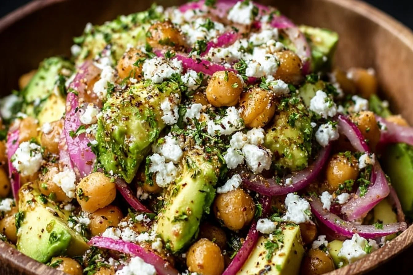 Chickpea Feta Avocado Salad 6 Chickpea Feta Avocado Salad