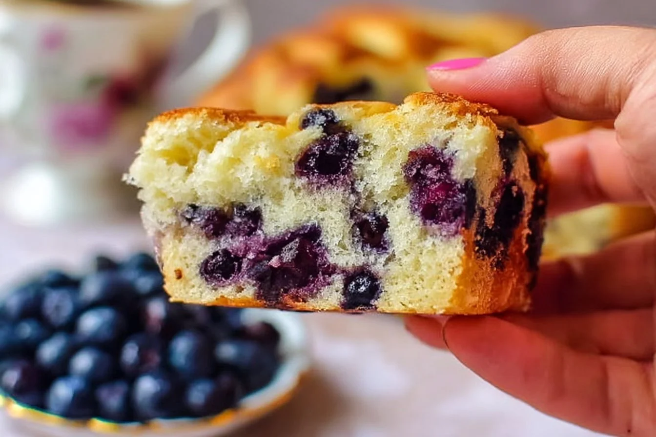 Cinnamon Lemon Blueberry Sourdough Focaccia fresh out of the oven