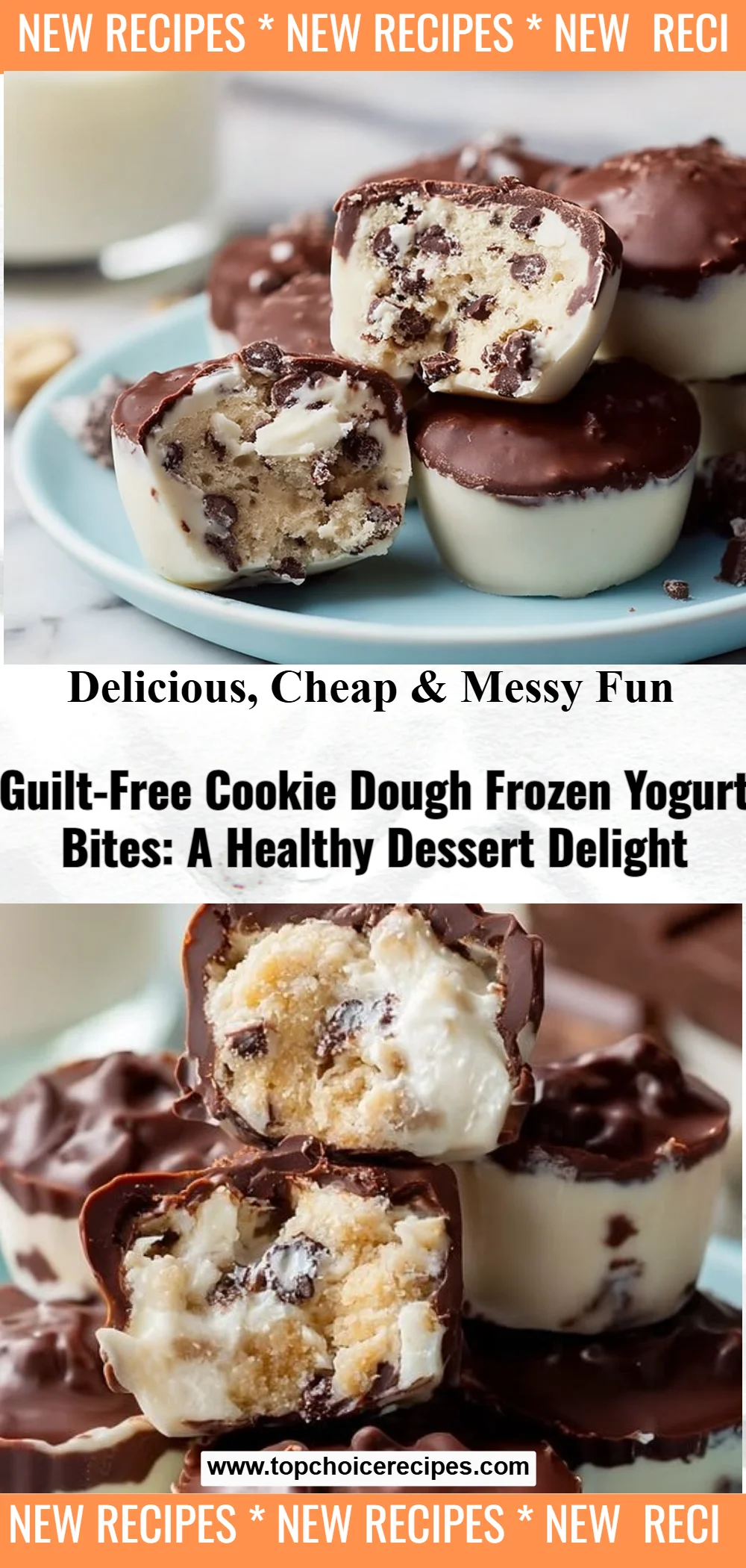Cookie Dough Frozen Yogurt Bites